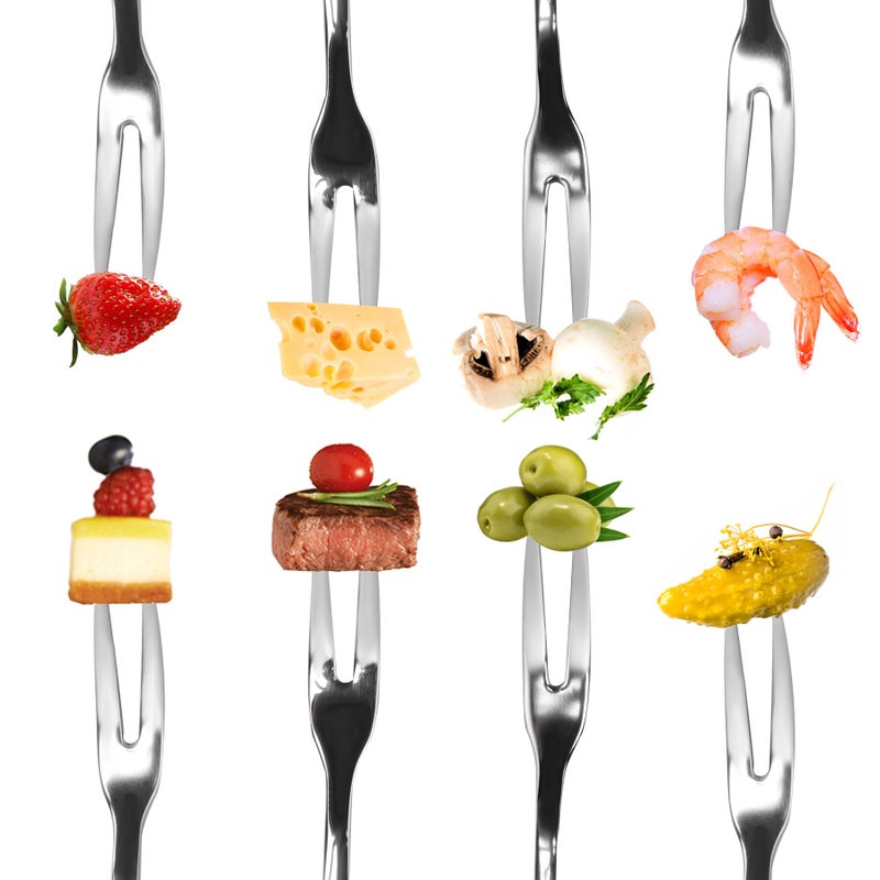 YOLOPARK 6 Pack Fruit Stainless Steel Pickle Forks, 4.84 Inch Small Cocktail Forks for Olive Appetizer Dessert Seafood, Gifts for Women in Her Birthday Anniversary Valentines Motherâ€™s Day - Image 2
